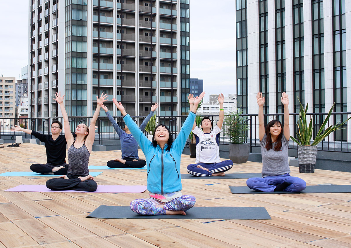 Rooftop yoga