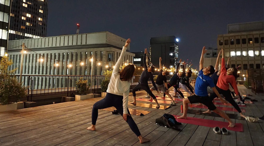 GRiD rooftop yoga