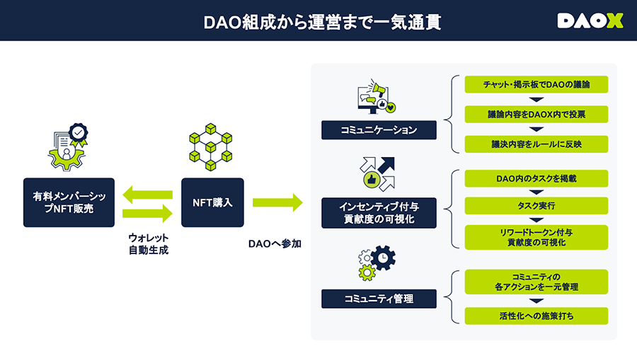 DAO組成から運営まで一気通貫