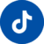 TikTok app icon: white musical note on a blue circular background