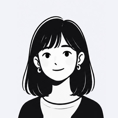 Cartoon illustration of a smiling woman with shoulder-length black hair and hoop earrings.